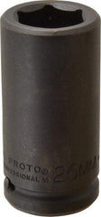 Proto - 3/4" Drive 26mm Deep Impact Socket - 6 Points, 3-1/4" OAL - Benchmark Tooling