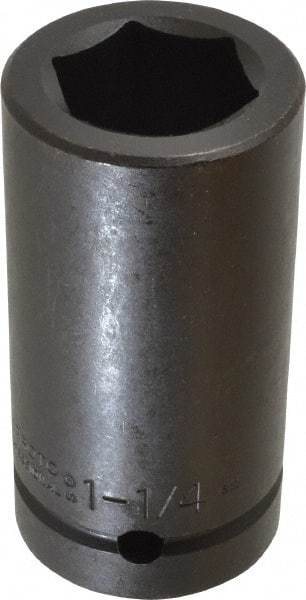 Proto - 1" Drive 1-1/4" Deep Impact Socket - 6 Points, 3-3/4" OAL - Benchmark Tooling