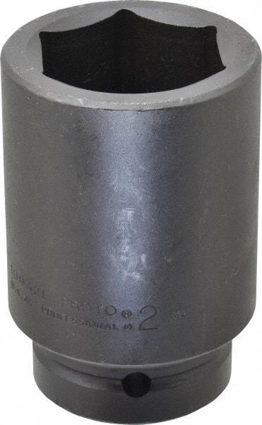 Proto - 1" Drive 2" Deep Impact Socket - 6 Points, 4-1/4" OAL - Benchmark Tooling