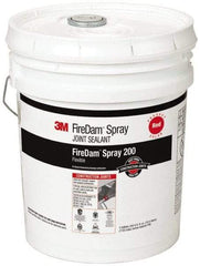 3M - 5 Gal Pail Red Elastomer Joint Sealant - 110°F Max Operating Temp, 24 hr Full Cure Time, Series Spray 200 - Benchmark Tooling