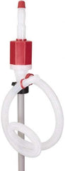 PRO-LUBE - 7 GPM, Polyethylene Hand Operated Siphon Pump - 45-1/2" OAL, For 55 Gal Drums, Antifreeze, Detergents, Water Based Fluids, Mild Acids, Soaps, Waxes & etc - Benchmark Tooling