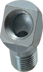 PRO-LUBE - 45° Head Angle, 1/8-27 NPT Steel Grease Fitting Adapter - 1/2" Hex - Benchmark Tooling