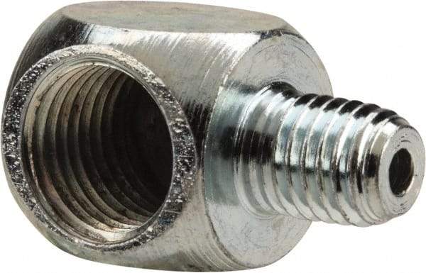 PRO-LUBE - 90° Head Angle, 1/4-27 NPT Steel Grease Fitting Adapter - 1/2" Hex - Benchmark Tooling