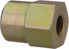 PRO-LUBE - Straight Head Angle, 1/4-28 NPT Steel Grease Fitting Adapter - 1/2" Hex - Benchmark Tooling