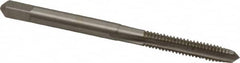 Hertel - #8-32 UNC 3 Flute Bright Finish High Speed Steel Straight Flute Standard Hand Tap - Plug, Right Hand Thread, 2-1/8" OAL, 3/4" Thread Length, H7 Limit, 0.003" Oversize - Exact Industrial Supply