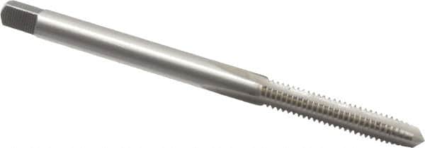 Hertel - #5-40 UNC 3 Flute Bright Finish High Speed Steel Straight Flute Standard Hand Tap - Plug, Right Hand Thread, 1-15/16" OAL, 5/8" Thread Length, H11 Limit, 0.005" Oversize - Exact Industrial Supply