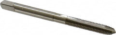 Hertel - #10-32 UNF, 2 Flute, Bright Finish, High Speed Steel Spiral Point Tap - Plug Chamfer, Right Hand Thread, 2-3/8" OAL, 7/8" Thread Length, 0.194" Shank Diam - Exact Industrial Supply