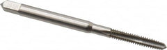 Hertel - #4-40 UNC 3 Flute Bright Finish High Speed Steel Straight Flute Standard Hand Tap - Plug, Right Hand Thread, 1-7/8" OAL, 9/16" Thread Length, H3 Limit, Oversize - Exact Industrial Supply