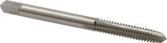 Hertel - #10-24 UNC 4 Flute Bright Finish High Speed Steel Straight Flute Standard Hand Tap - Plug, Right Hand Thread, 2-3/8" OAL, 7/8" Thread Length, H5 Limit, Oversize - Exact Industrial Supply