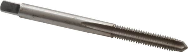 Hertel - #10-32 UNF 4 Flute Bright Finish High Speed Steel Straight Flute Standard Hand Tap - Plug, Right Hand Thread, 2-3/8" OAL, 7/8" Thread Length, H4 Limit - Exact Industrial Supply