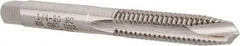 Hertel - 1/4-20 UNC, 2 Flute, Bright Finish, High Speed Steel Spiral Point Tap - Plug Chamfer, Right Hand Thread, 2-1/2" OAL, 1" Thread Length, 0.255" Shank Diam - Exact Industrial Supply