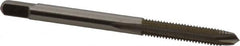 Hertel - #8-36 UNF, 2 Flute, Bright Finish, High Speed Steel Spiral Point Tap - Plug Chamfer, Right Hand Thread, 2-1/8" OAL, 3/4" Thread Length - Exact Industrial Supply