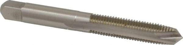 Hertel - 5/16-24 UNF, 2 Flute, Bright Finish, High Speed Steel Spiral Point Tap - Plug Chamfer, Right Hand Thread, 2-23/32" OAL, 1-1/8" Thread Length - Exact Industrial Supply