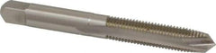 Hertel - 5/16-24 UNF, 2 Flute, Bright Finish, High Speed Steel Spiral Point Tap - Plug Chamfer, Right Hand Thread, 2-23/32" OAL, 1-1/8" Thread Length - Exact Industrial Supply