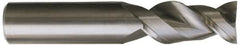 Kennametal - 1/2" Diam, 1-1/4" LOC, 2 Flute Solid Carbide Roughing & Finishing Corner Radius End Mill - Uncoated, 3" OAL, 1/2" Shank Diam, Straight Shank, 45° Helix, Centercutting, Regular Length - Benchmark Tooling