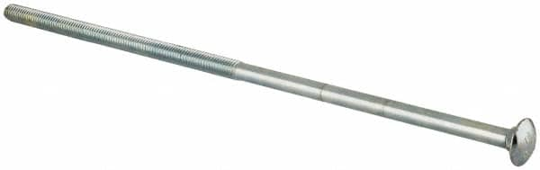 Value Collection - 3/8-16 UNC 12" Length Under Head, Standard Square Neck, Carriage Bolt - Grade 2 Steel, Zinc-Plated Finish - Benchmark Tooling