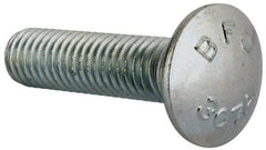 Value Collection - 7/16-14 UNC 1-3/4" Length Under Head, Standard Square Neck, Carriage Bolt - Grade 2 Steel, Zinc-Plated Finish - Benchmark Tooling