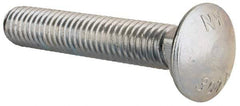 Value Collection - 7/16-14 UNC 2-1/2" Length Under Head, Standard Square Neck, Carriage Bolt - Grade 2 Steel, Zinc-Plated Finish - Benchmark Tooling