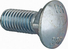 Value Collection - 5/8-11 UNC 1-1/2" Length Under Head, Standard Square Neck, Carriage Bolt - Grade 2 Steel, Zinc-Plated Finish - Benchmark Tooling