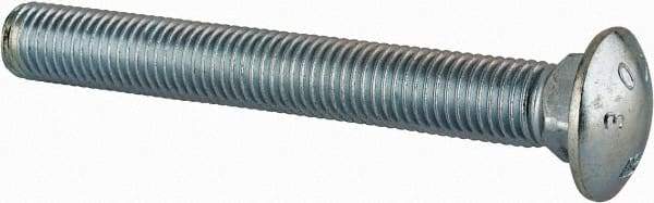 Value Collection - 3/4-10 UNC 6" Length Under Head, Standard Square Neck, Carriage Bolt - Grade 2 Steel, Zinc-Plated Finish - Benchmark Tooling