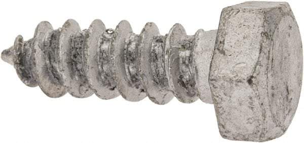 Value Collection - 5/16" Screw, 1" Length Under Head, Steel, Hex Head Lag Screw - Hot Dipped Galvanized, Grade 2 - Benchmark Tooling