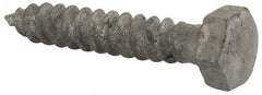 Value Collection - 5/16" Screw, 1-3/4" Length Under Head, Steel, Hex Head Lag Screw - Hot Dipped Galvanized, Grade 2 - Benchmark Tooling