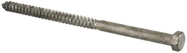 Value Collection - 3/8" Screw, 7" Length Under Head, Steel, Hex Head Lag Screw - Hot Dipped Galvanized, Grade 2 - Benchmark Tooling