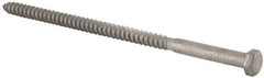 Value Collection - 3/8" Screw, 8" Length Under Head, Steel, Hex Head Lag Screw - Hot Dipped Galvanized, Grade 2 - Benchmark Tooling