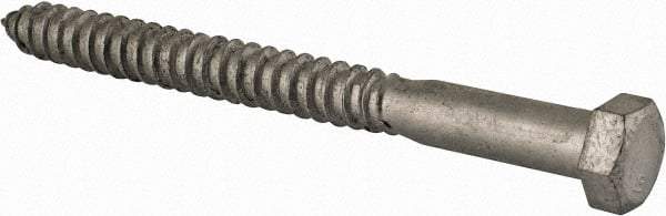 Value Collection - 5/8" Screw, 7" Length Under Head, Steel, Hex Head Lag Screw - Hot Dipped Galvanized, Grade 2 - Benchmark Tooling