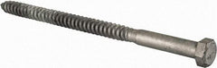 Value Collection - 5/8" Screw, 10" Length Under Head, Steel, Hex Head Lag Screw - Hot Dipped Galvanized, Grade 2 - Benchmark Tooling