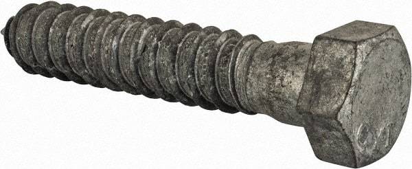 Value Collection - 3/4" Screw, 4" Length Under Head, Steel, Hex Head Lag Screw - Hot Dipped Galvanized, Grade 2 - Benchmark Tooling