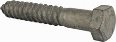 Value Collection - 3/4" Screw, 4-1/2" Length Under Head, Steel, Hex Head Lag Screw - Hot Dipped Galvanized, Grade 2 - Benchmark Tooling