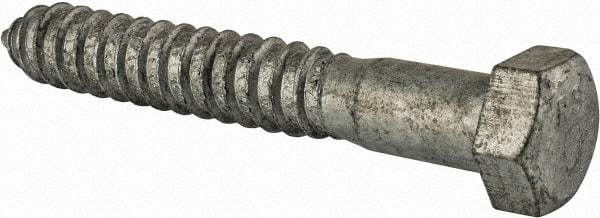 Value Collection - 3/4" Screw, 5" Length Under Head, Steel, Hex Head Lag Screw - Hot Dipped Galvanized, Grade 2 - Benchmark Tooling