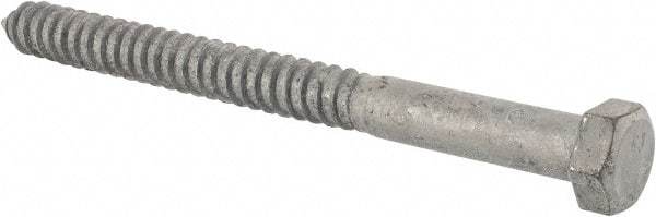 Value Collection - 3/4" Screw, 9" Length Under Head, Steel, Hex Head Lag Screw - Hot Dipped Galvanized, Grade 2 - Benchmark Tooling
