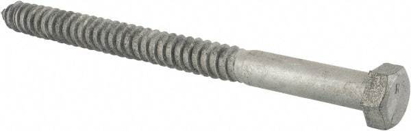 Value Collection - 3/4" Screw, 10" Length Under Head, Steel, Hex Head Lag Screw - Hot Dipped Galvanized, Grade 2 - Benchmark Tooling