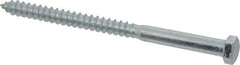 Value Collection - 3/8" Screw, 5-1/2" Length Under Head, Steel, Hex Head Lag Screw - Zinc Plated, Grade 2 - Benchmark Tooling