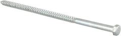 Value Collection - 3/8" Screw, 9" Length Under Head, Steel, Hex Head Lag Screw - Zinc Plated, Grade 2 - Benchmark Tooling