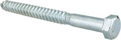 Value Collection - 1/2" Screw, 5-1/2" Length Under Head, Steel, Hex Head Lag Screw - Zinc Plated, Grade 2 - Benchmark Tooling