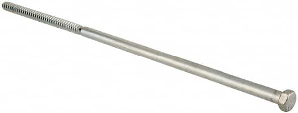Value Collection - 1/2" Screw, 18" Length Under Head, Steel, Hex Head Lag Screw - Zinc Plated, Grade 2 - Benchmark Tooling