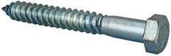 Value Collection - 5/8" Screw, 5" Length Under Head, Steel, Hex Head Lag Screw - Zinc Plated, Grade 2 - Benchmark Tooling