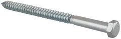Value Collection - 5/8" Screw, 9" Length Under Head, Steel, Hex Head Lag Screw - Zinc Plated, Grade 2 - Benchmark Tooling