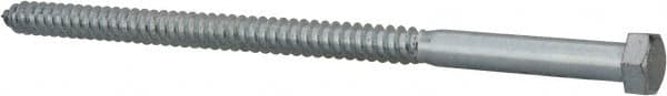 Value Collection - 5/8" Screw, 12" Length Under Head, Steel, Hex Head Lag Screw - Zinc Plated, Grade 2 - Benchmark Tooling