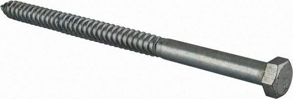 Value Collection - 3/4" Screw, 12" Length Under Head, Steel, Hex Head Lag Screw - Zinc Plated, Grade 2 - Benchmark Tooling