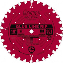 Freud - 10" Diam, 5/8" Arbor Hole Diam, 30 Tooth Wet & Dry Cut Saw Blade - Carbide-Tipped, Standard Round Arbor - Benchmark Tooling