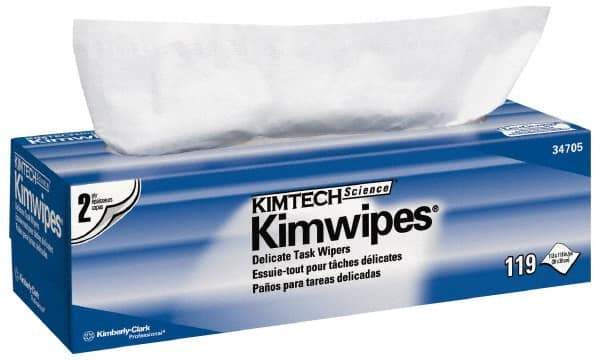 Kimtech - Dry Clean Room/Lab/Critical Task Wipes - Pop-Up, 11-3/4" x 11-3/4" Sheet Size, White - Benchmark Tooling