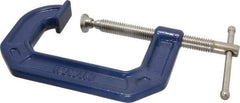 Irwin - Regular-Duty 3" Max Opening, 2-1/4" Throat Depth, Cast Iron Standard C-Clamp - 750 Lb Capacity, 0" Min Opening, Standard Throat Depth - Benchmark Tooling