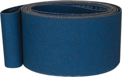 Norton - 2" Wide x 132" OAL, 120 Grit, Zirconia Alumina Abrasive Belt - Zirconia Alumina, Fine, Coated, X Weighted Cloth Backing, Series R823 - Benchmark Tooling