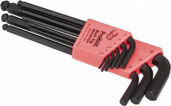 Bondhus - 9 Piece L-Key Ball End Hex Key Set - Hex Range 1.5 to 10mm - Benchmark Tooling