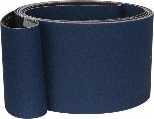 Norton - 3" Wide x 132" OAL, 24 Grit, Zirconia Alumina Abrasive Belt - Zirconia Alumina, Very Coarse, Coated, Y Weighted Cloth Backing, Series R824 - Benchmark Tooling