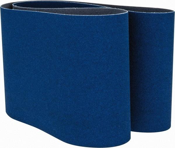 Norton - 6" Wide x 48" OAL, 80 Grit, Zirconia Alumina Abrasive Belt - Zirconia Alumina, Medium, Coated, Y Weighted Cloth Backing, Dry, Series R821 - Benchmark Tooling